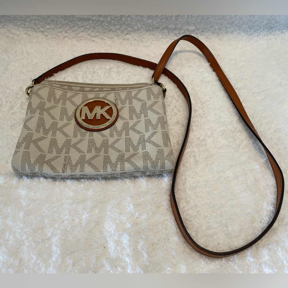 MICHAEL Michael Kors Beige and Brown Crossbody Bag